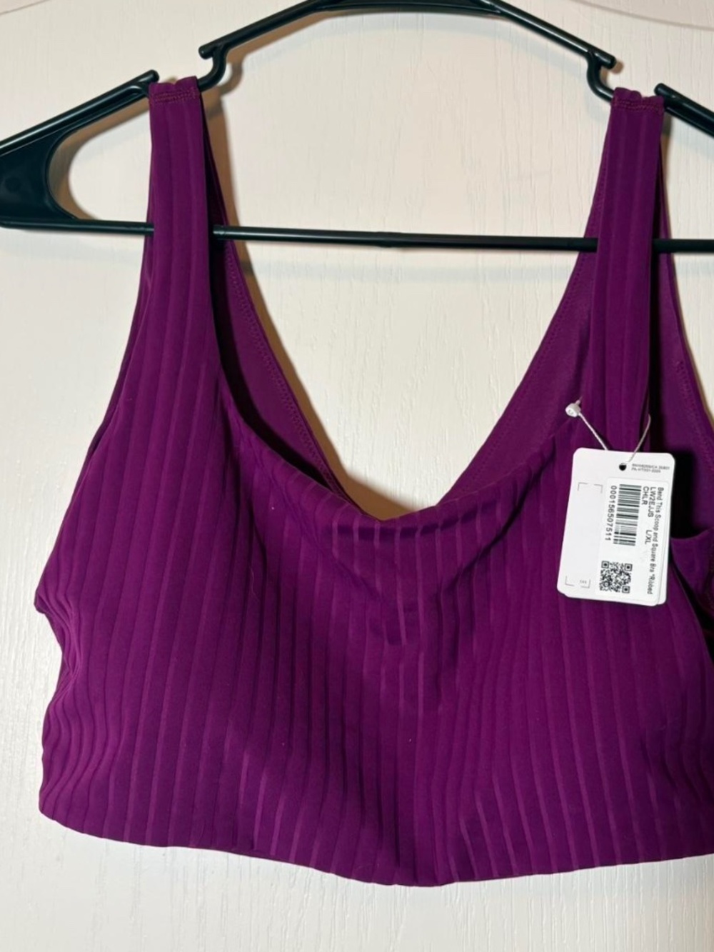 Lululemon Bend This Ribbed Scoop and Square Bra *Light Support, A-C Cups NWT L/X - Picture 2 of 4